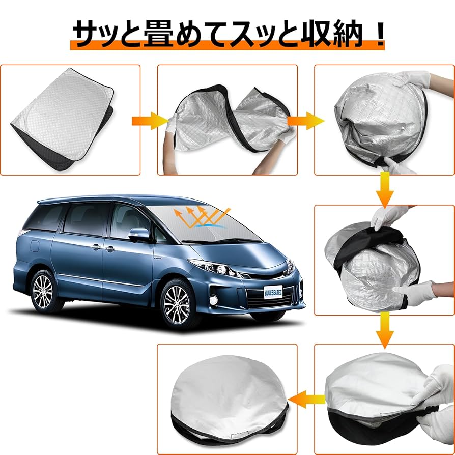 うまエスティマ 50系 サンシェード 50系 エスティマ サンシェード フロントガラス用 遮光 断熱 UV
